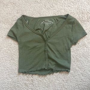 Green Cropped Top